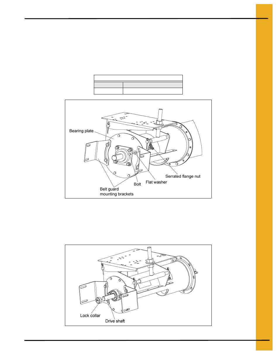 Installing the belt guard brackets, Installing the lock collar | Grain Systems Custom, Utility and Bulk Tank Augers PNEG-1434 User Manual | Page 19 / 38