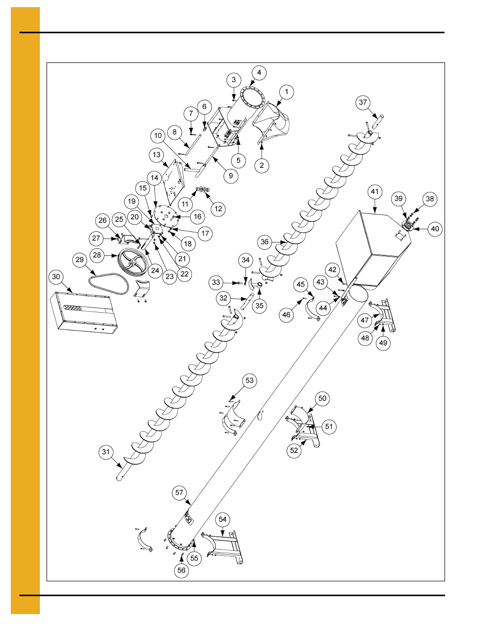 6" roof augers parts | Grain Systems Custom, Utility and Bulk Tank Augers PNEG-1434 User Manual | Page 30 / 38