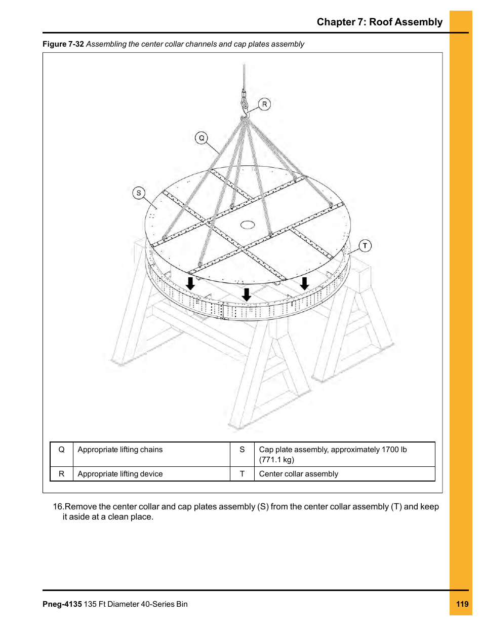 Chapter 7: roof assembly | Grain Systems Tanks PNEG-4135 User Manual | Page 119 / 186