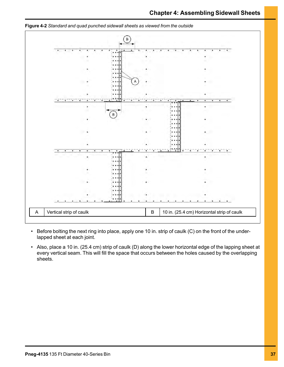 Chapter 4: assembling sidewall sheets | Grain Systems Tanks PNEG-4135 User Manual | Page 37 / 186