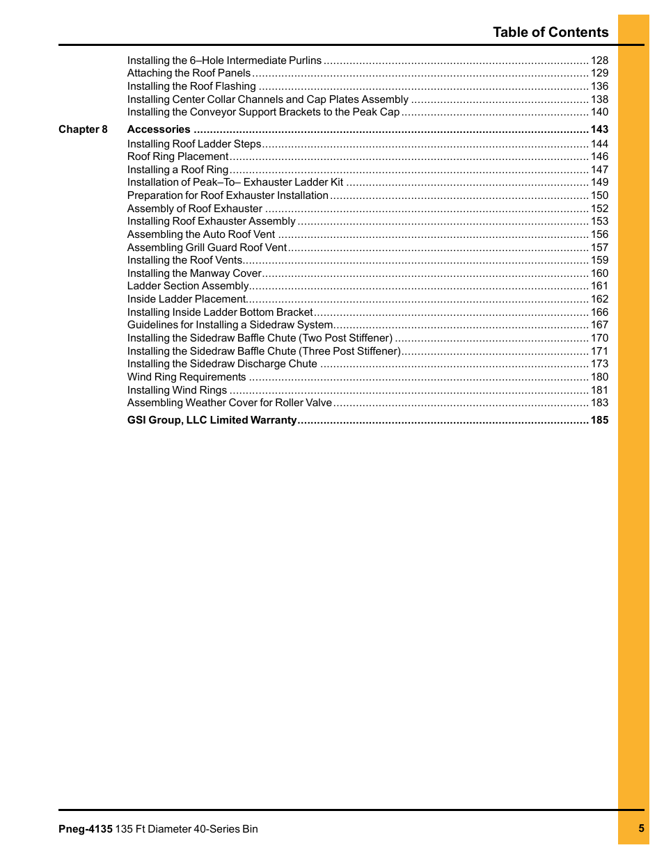 Grain Systems Tanks PNEG-4135 User Manual | Page 5 / 186