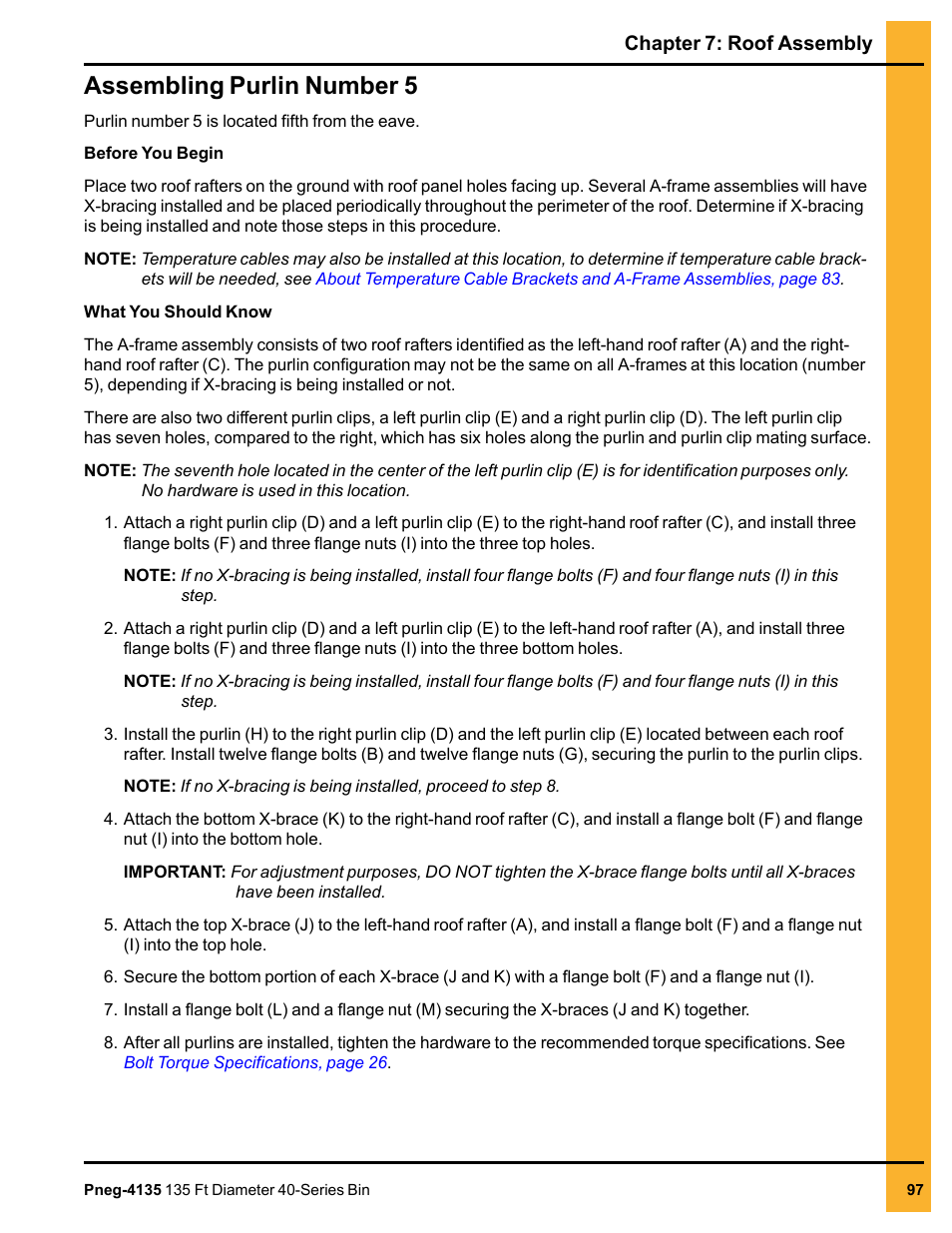 Assembling purlin number 5 | Grain Systems Tanks PNEG-4135 User Manual | Page 97 / 186