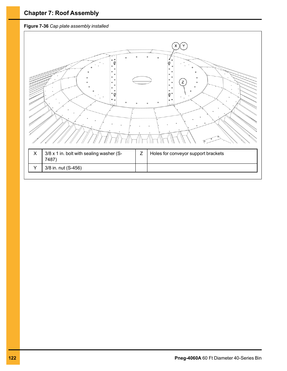 Chapter 7: roof assembly | Grain Systems Tanks PNEG-4060A User Manual | Page 122 / 168
