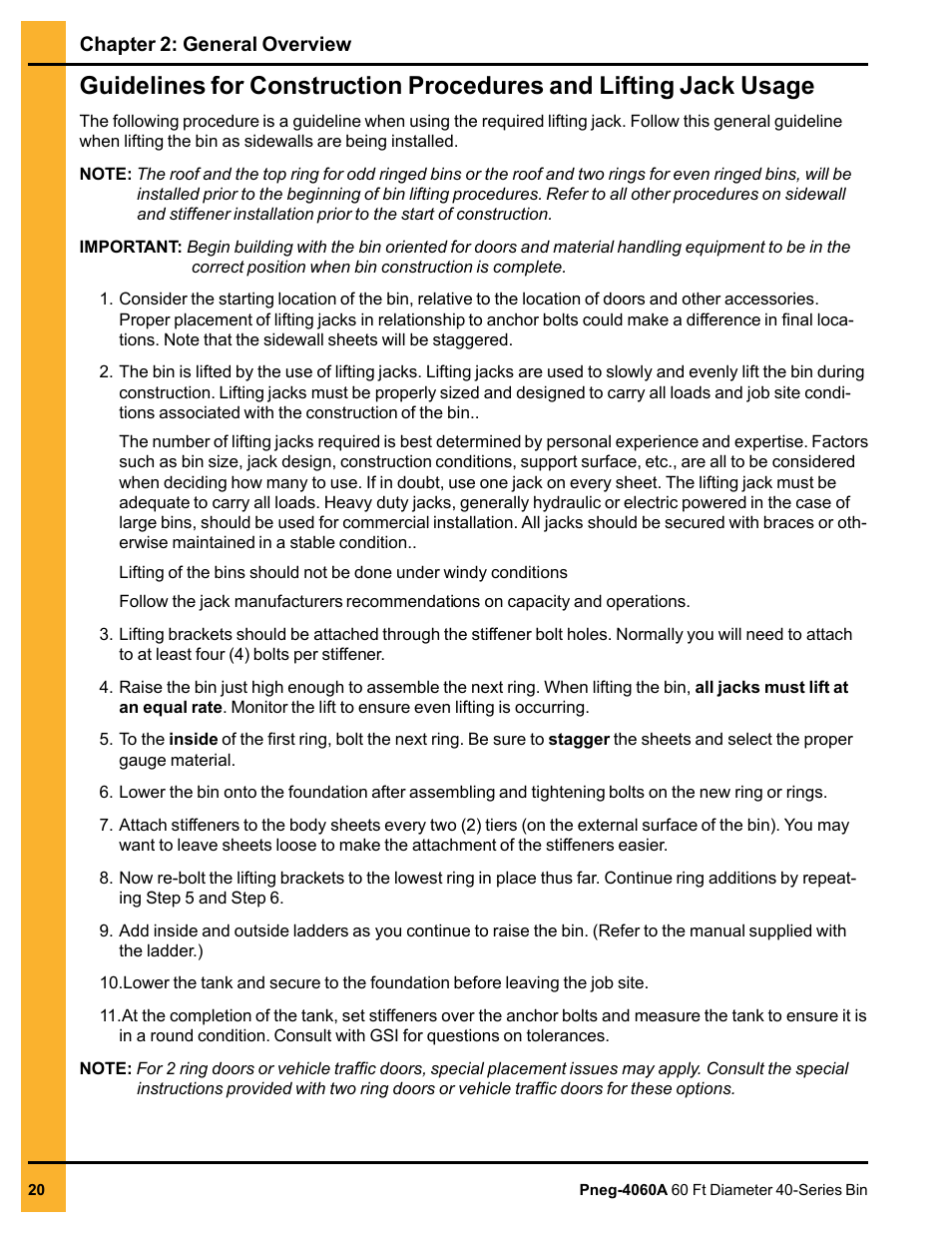 Grain Systems Tanks PNEG-4060A User Manual | Page 20 / 168