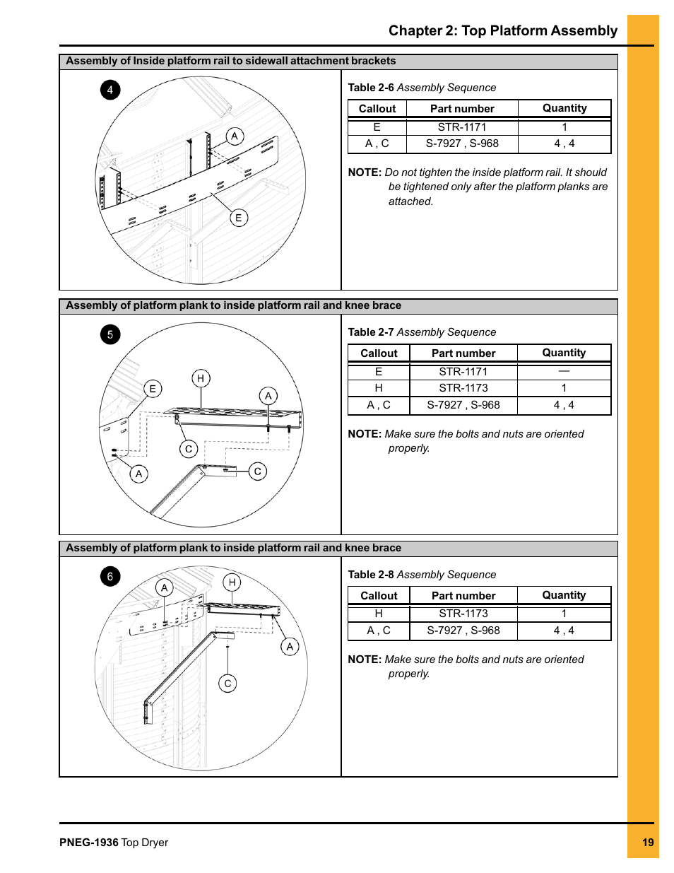 Chapter 2: top platform assembly | Grain Systems PNEG-1936 User Manual | Page 19 / 92