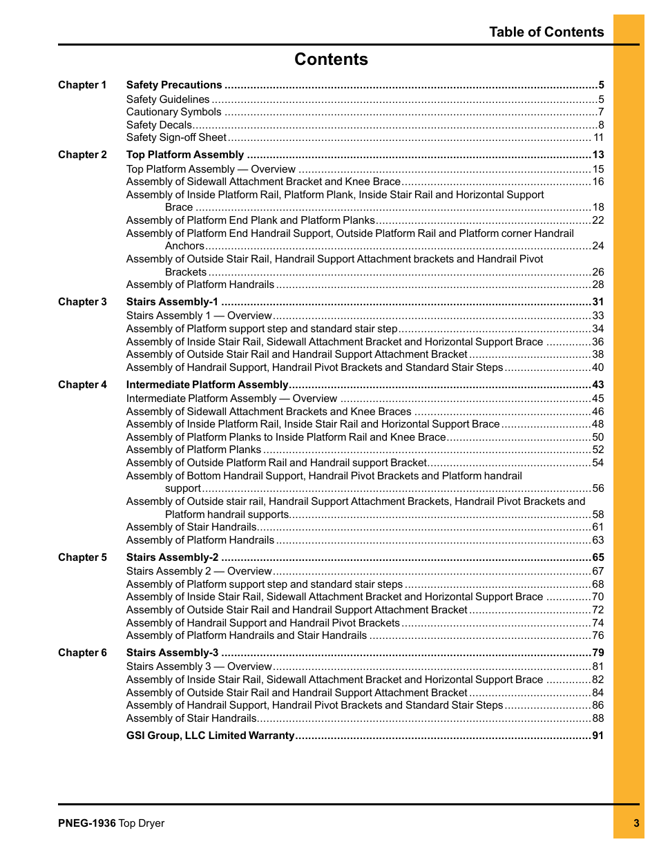 Grain Systems PNEG-1936 User Manual | Page 3 / 92