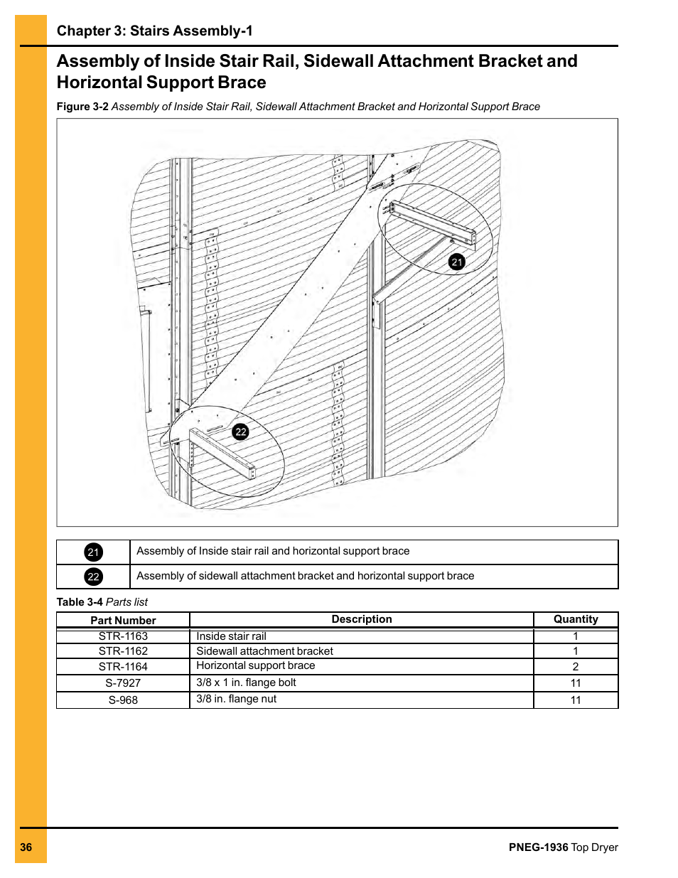 Chapter 3: stairs assembly-1 | Grain Systems PNEG-1936 User Manual | Page 36 / 92