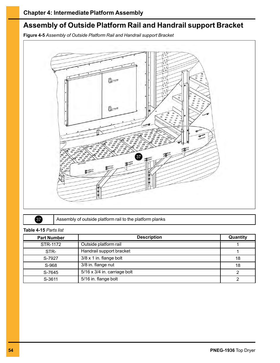 Chapter 4: intermediate platform assembly | Grain Systems PNEG-1936 User Manual | Page 54 / 92