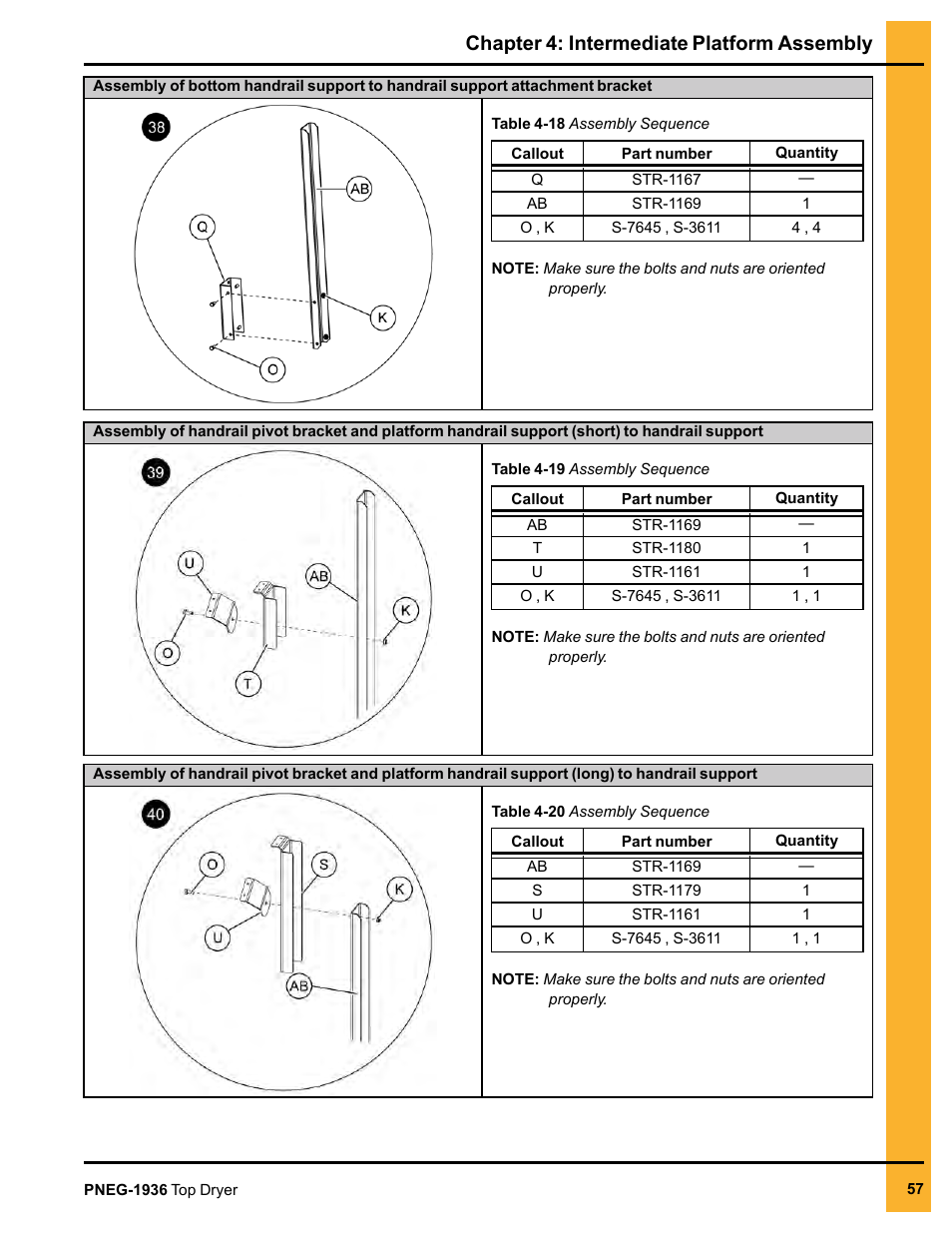 Chapter 4: intermediate platform assembly | Grain Systems PNEG-1936 User Manual | Page 57 / 92