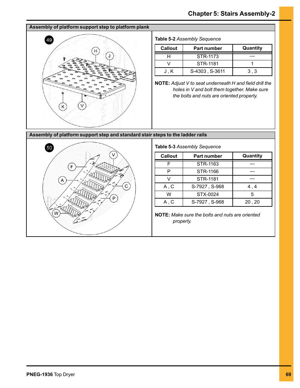 Chapter 5: stairs assembly-2 | Grain Systems PNEG-1936 User Manual | Page 69 / 92