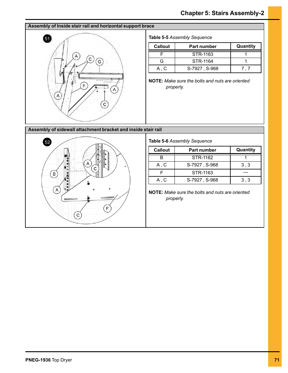 Chapter 5: stairs assembly-2 | Grain Systems PNEG-1936 User Manual | Page 71 / 92