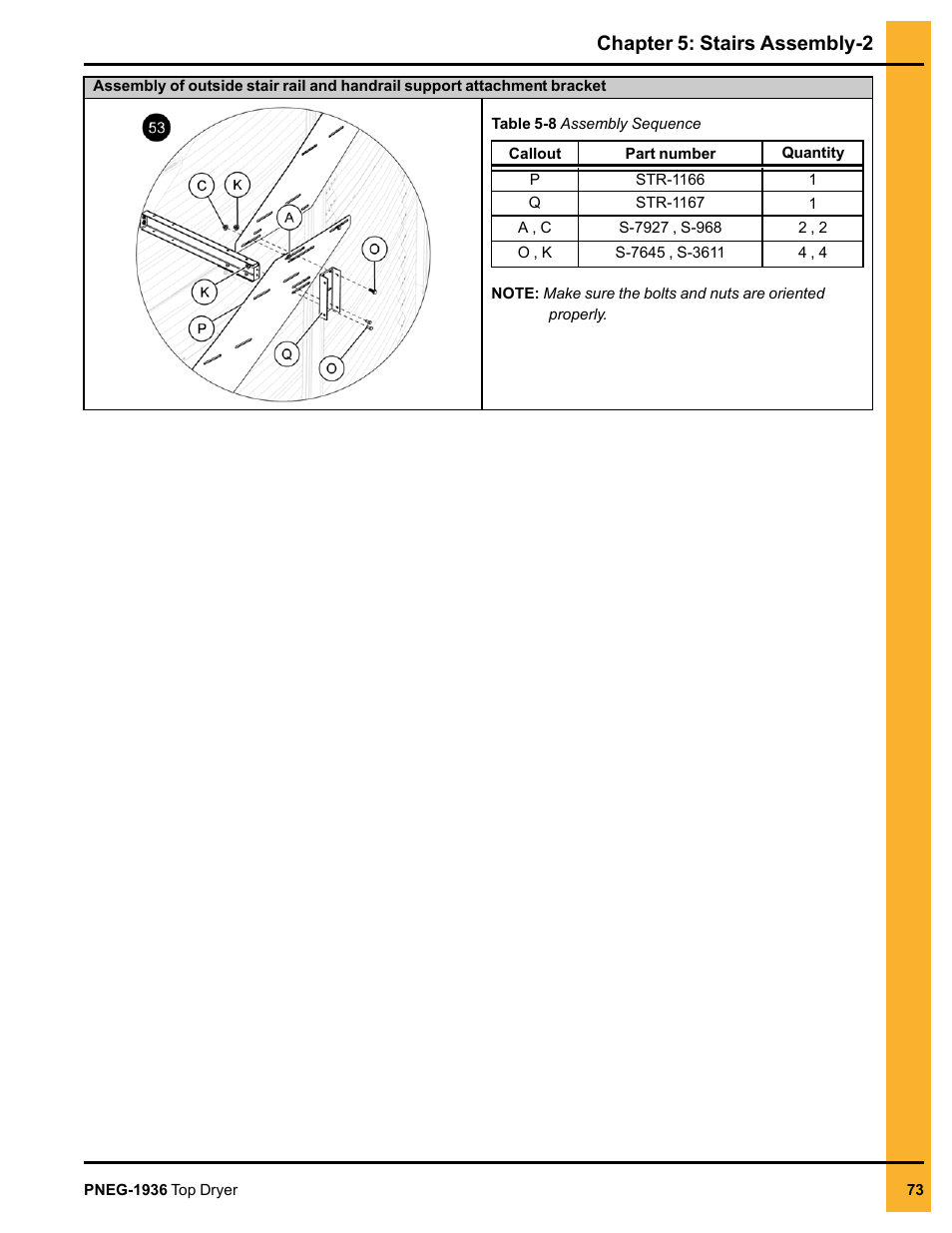 Chapter 5: stairs assembly-2 | Grain Systems PNEG-1936 User Manual | Page 73 / 92