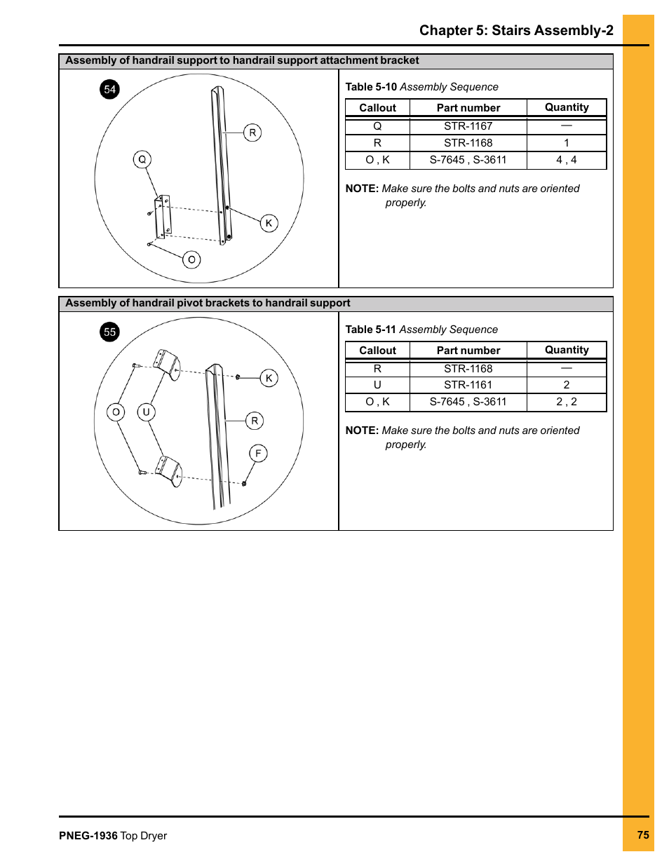 Chapter 5: stairs assembly-2 | Grain Systems PNEG-1936 User Manual | Page 75 / 92