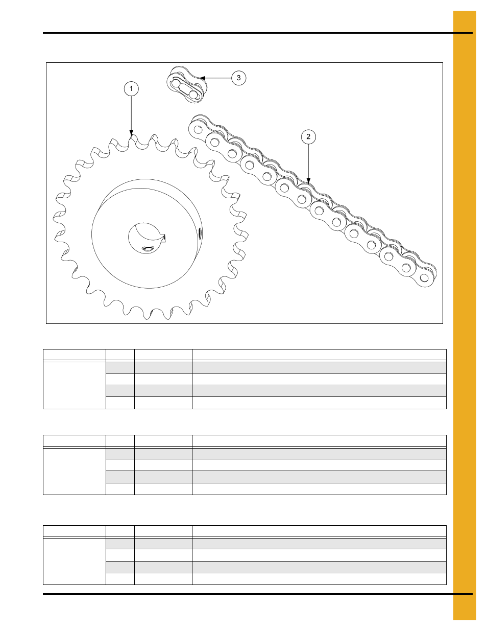 Parts list, Chapter 4 parts list, Components | Grain Systems Unload Augers PNEG-1716 User Manual | Page 13 / 16