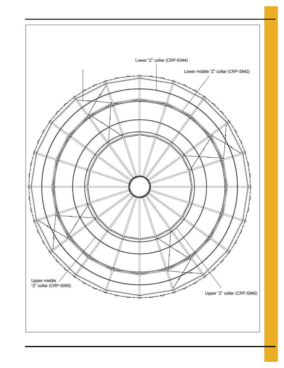 60' high snow roof instructions, Chapter 3 60' high snow roof instructions | Grain Systems Bin Accessories PNEG-1844 User Manual | Page 11 / 26