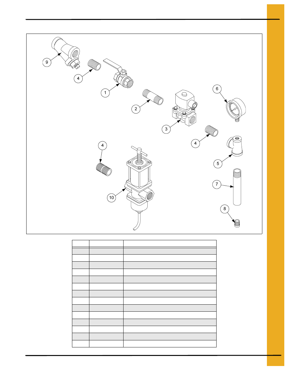 Axial natural gas pipetrain, Parts list | Grain Systems PNEG-581 User Manual | Page 33 / 38