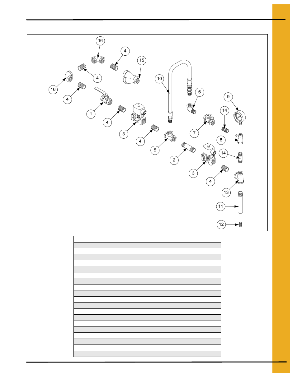 Axial natural gas high-low pipetrain, Parts list | Grain Systems PNEG-581 User Manual | Page 35 / 38