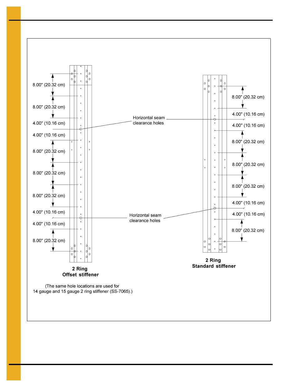 Stiffener to sidewall connections 3 post tanks | Grain Systems Tanks PNEG-2135 User Manual | Page 18 / 92