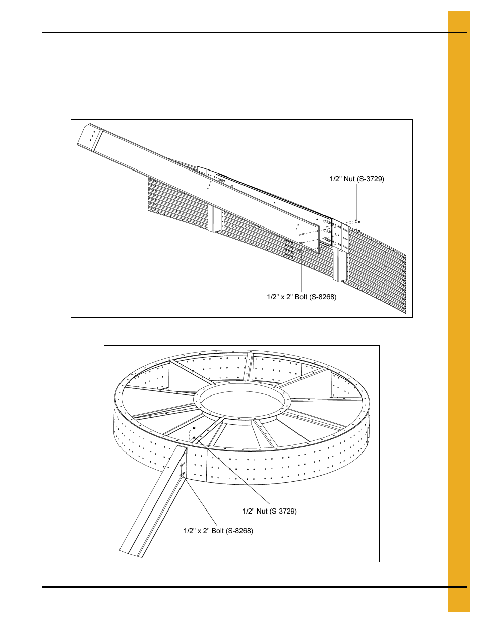 Roof beam to tension coupler and center collar | Grain Systems Tanks PNEG-2135 User Manual | Page 53 / 92