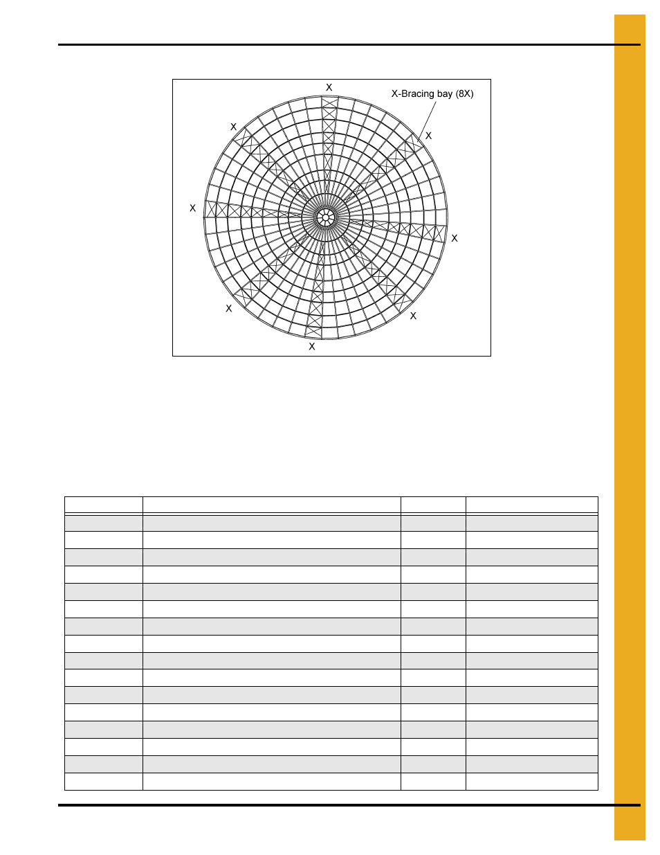 X-bracing layout (continued), 2.66" commercial tank roof instructions | Grain Systems Tanks PNEG-2135 User Manual | Page 59 / 92