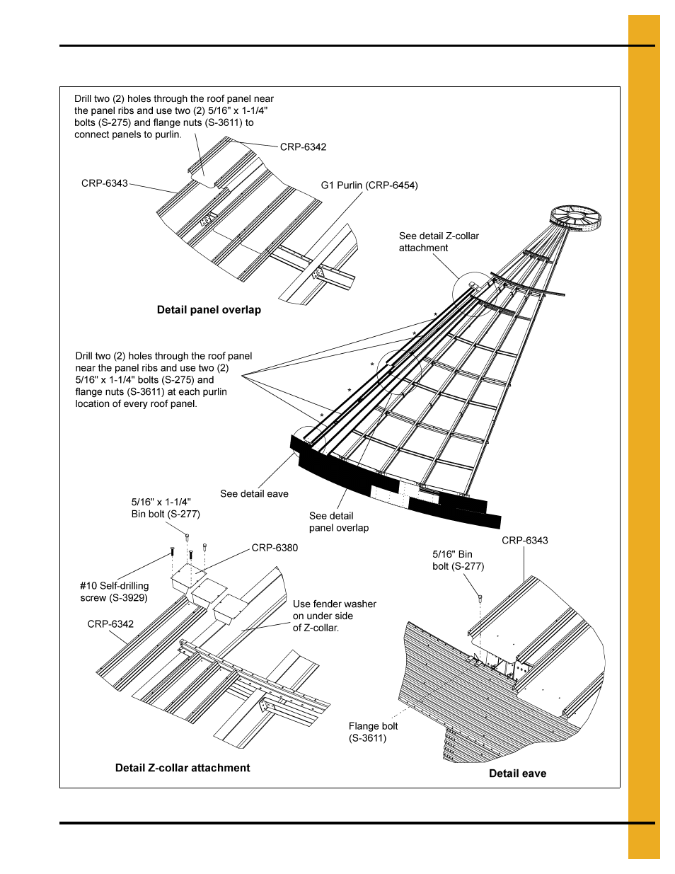 Lower roof panel attachment | Grain Systems Tanks PNEG-2135 User Manual | Page 63 / 92