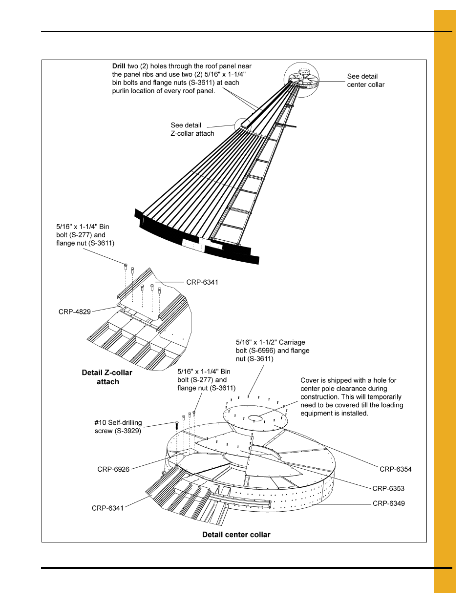 Upper roof panel attachment | Grain Systems Tanks PNEG-2135 User Manual | Page 65 / 92