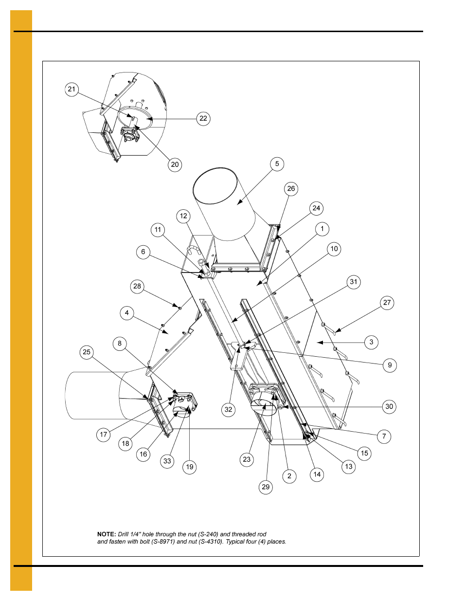 12" (7 gauge) inspection corner (8120051) | Grain Systems Bucket Elevtors, Conveyors, Series II Sweeps PNEG-1128 User Manual | Page 104 / 110