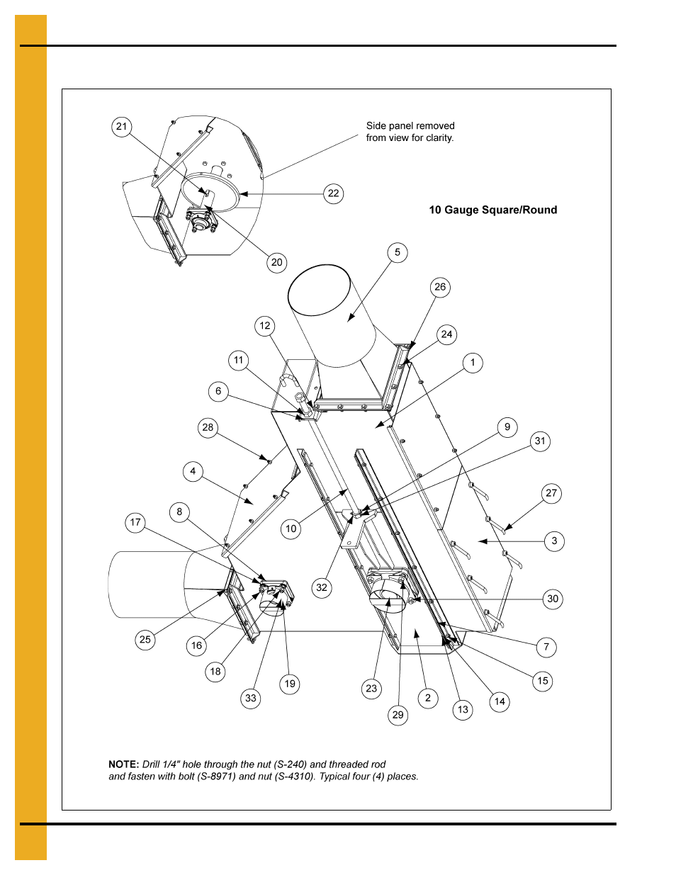 12" (10 gauge) inspection corner (8120177) | Grain Systems Bucket Elevtors, Conveyors, Series II Sweeps PNEG-1128 User Manual | Page 106 / 110