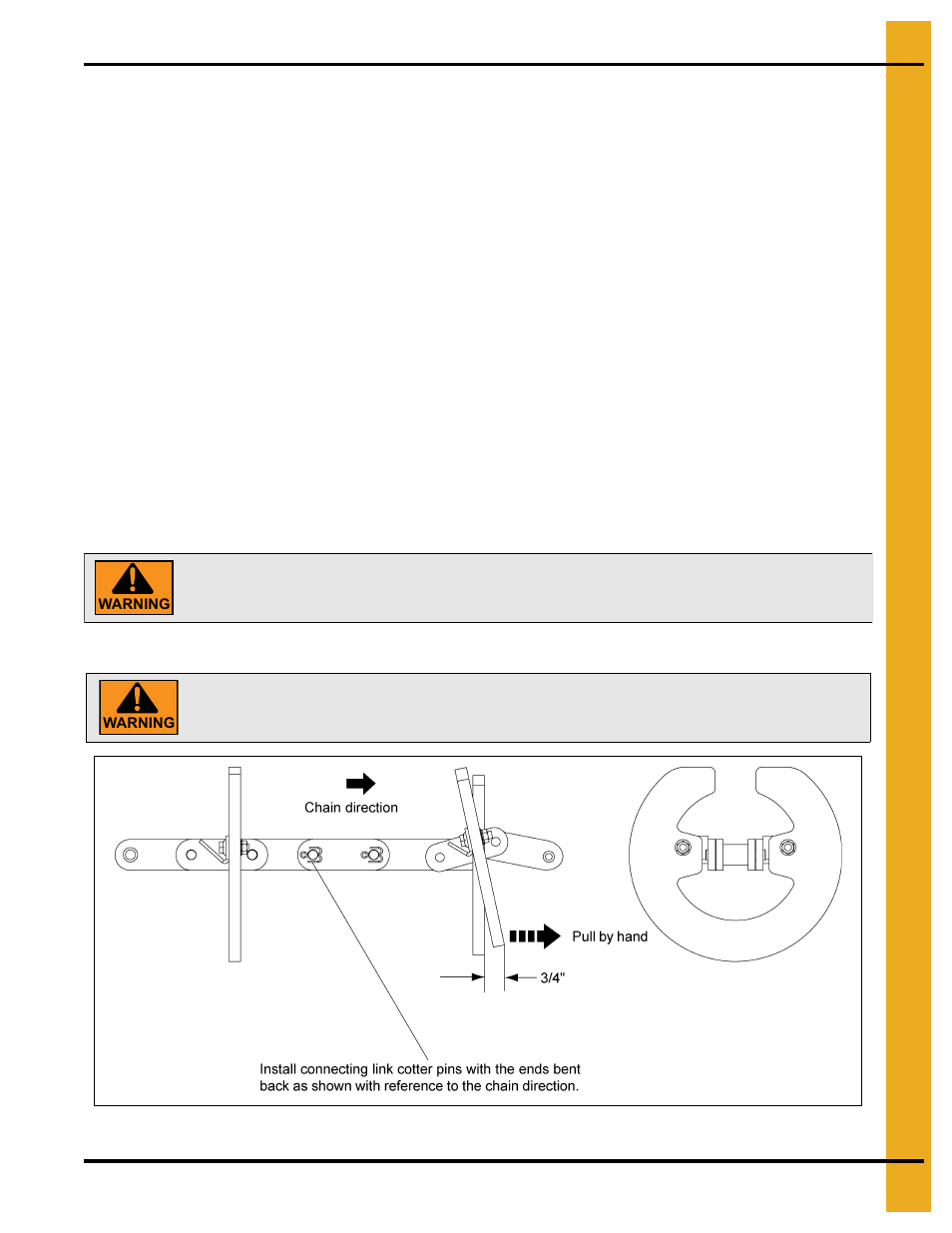 Chain and paddles, T if necessary | Grain Systems Bucket Elevtors, Conveyors, Series II Sweeps PNEG-1128 User Manual | Page 29 / 110