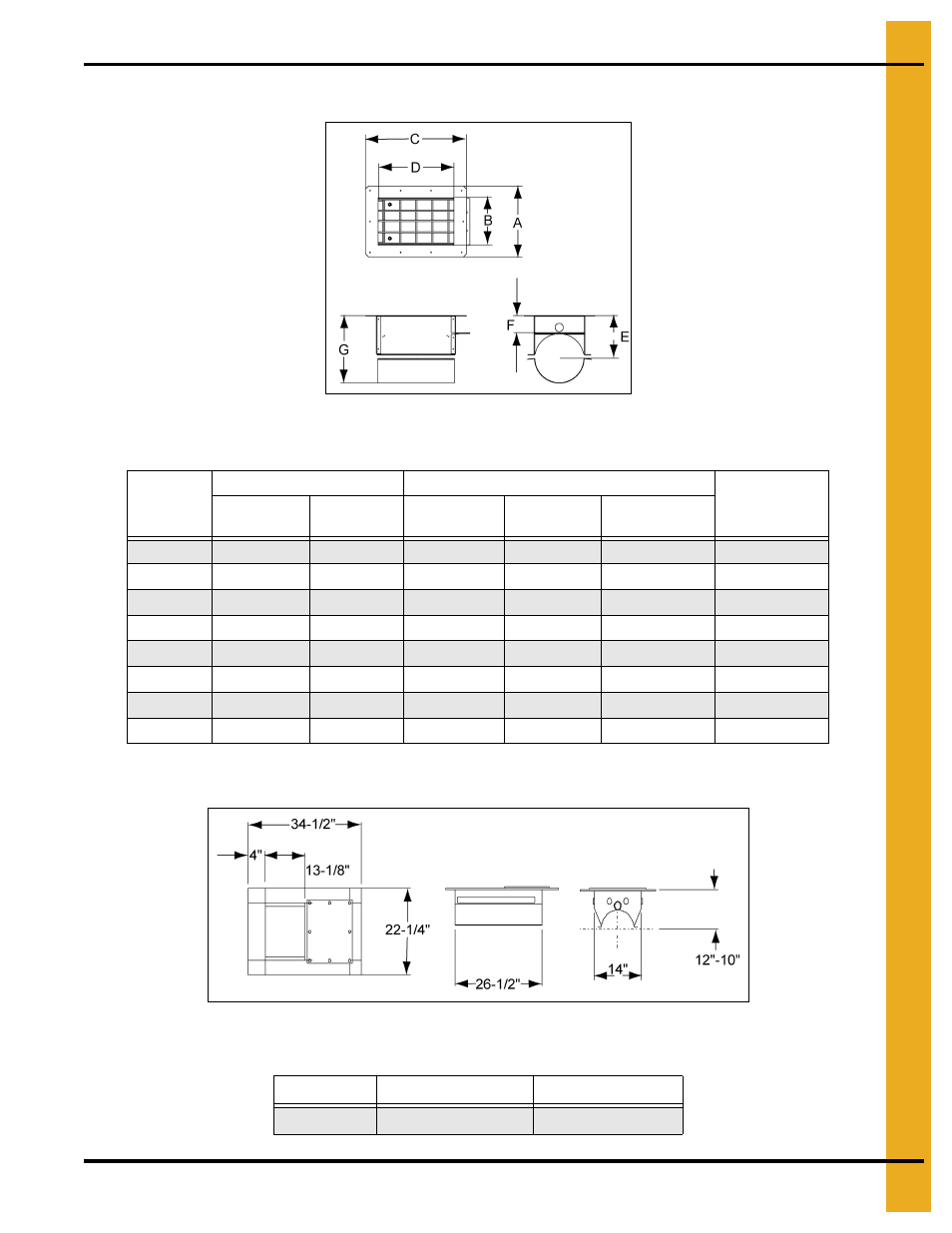 Component dimensions | Grain Systems Bucket Elevtors, Conveyors, Series II Sweeps PNEG-1128 User Manual | Page 43 / 110