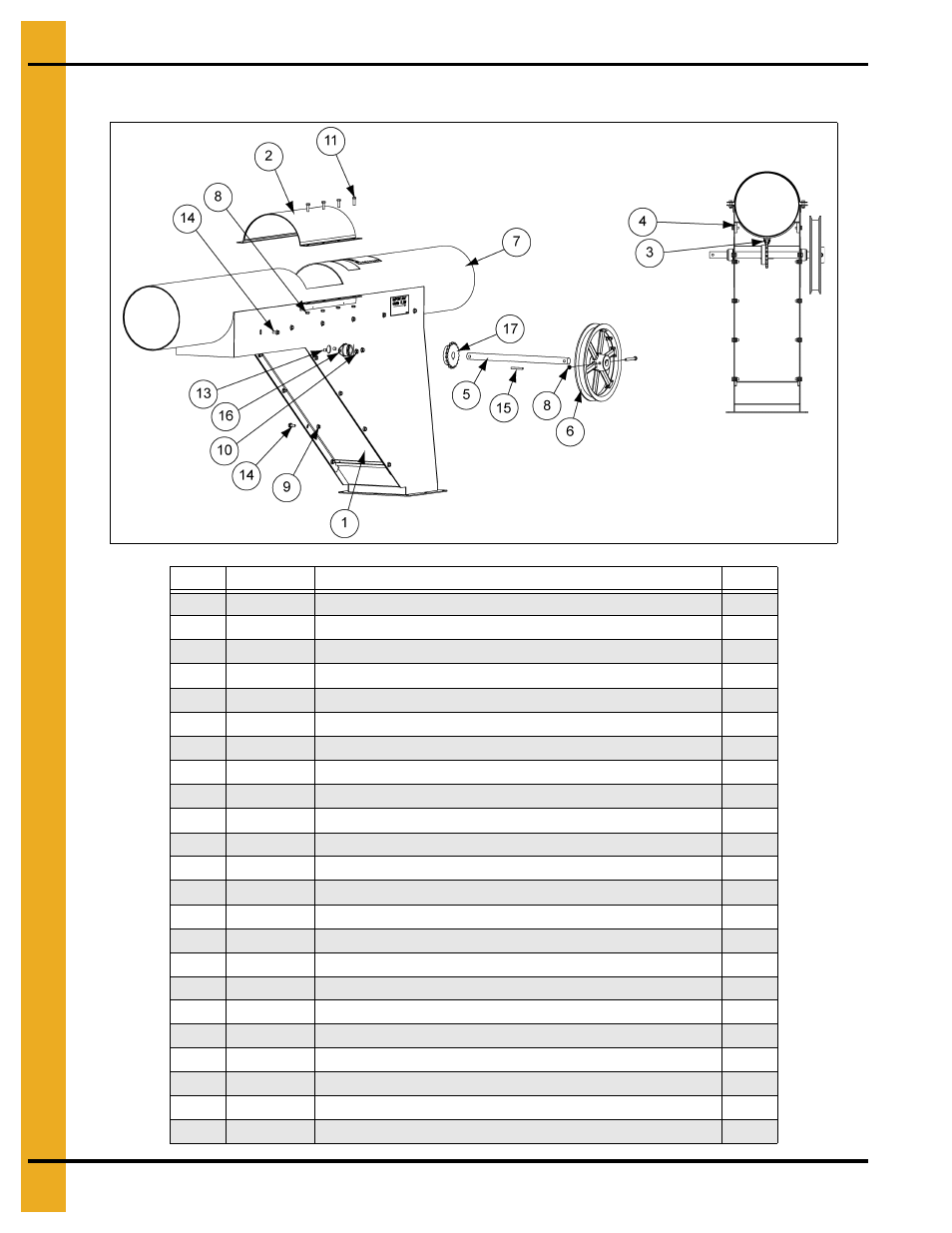 8" and 10" discharge gate, Parts list | Grain Systems Bucket Elevtors, Conveyors, Series II Sweeps PNEG-1128 User Manual | Page 48 / 110