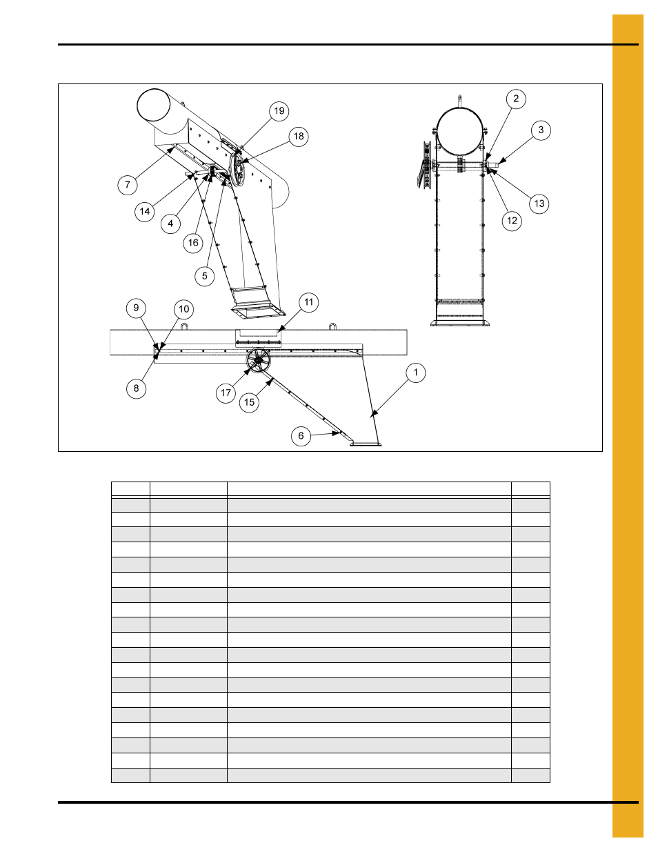 12" - (7 gauge) discharge gate (8120194), Parts list | Grain Systems Bucket Elevtors, Conveyors, Series II Sweeps PNEG-1128 User Manual | Page 49 / 110