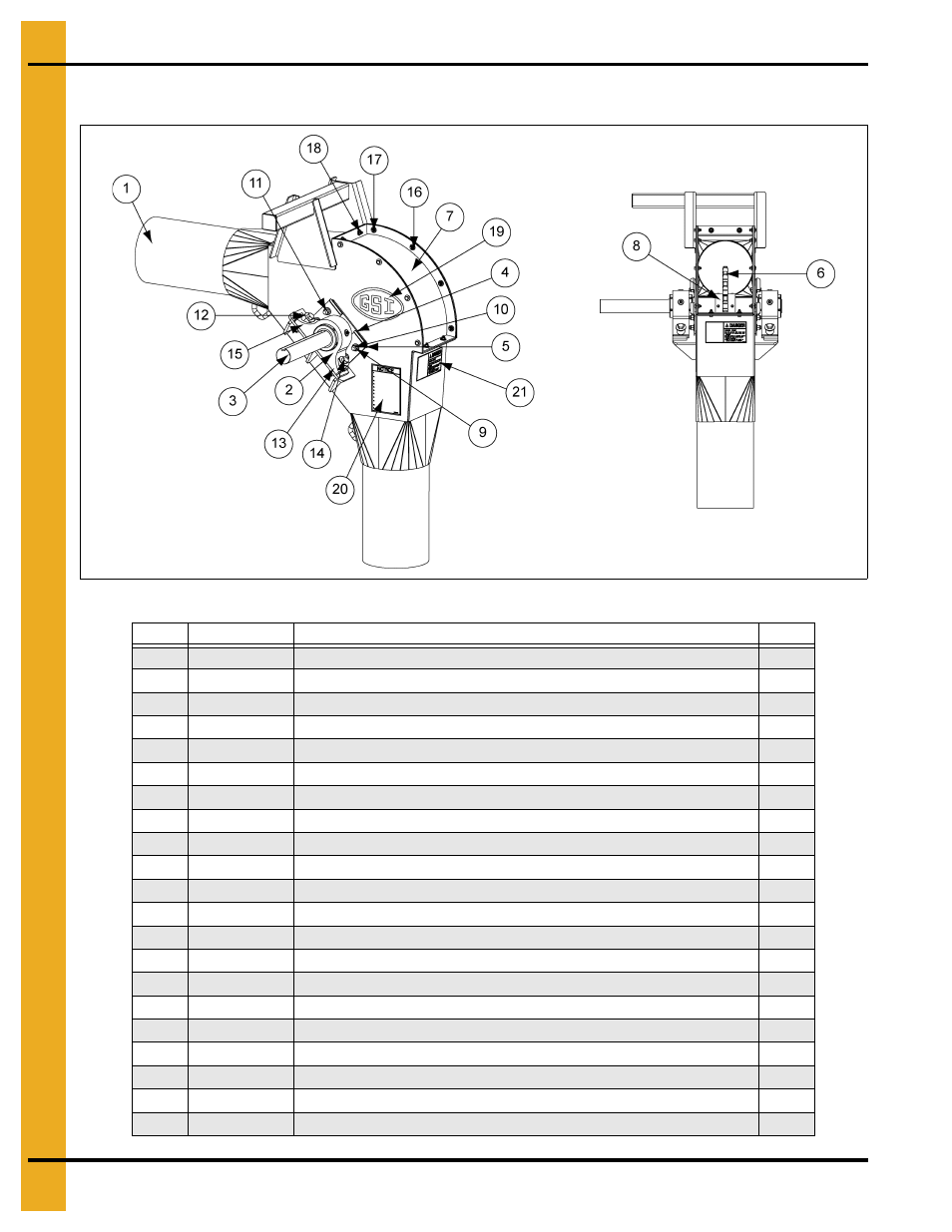 10" (40 hp-50 hp) drive components (8101511), Parts list | Grain Systems Bucket Elevtors, Conveyors, Series II Sweeps PNEG-1128 User Manual | Page 66 / 110
