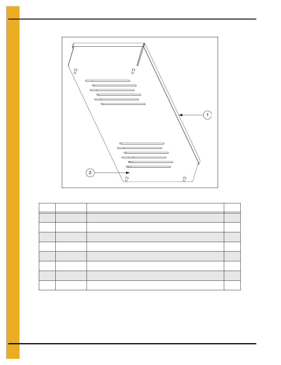 Belt guard assembly ta3 (8120217), Parts list | Grain Systems Bucket Elevtors, Conveyors, Series II Sweeps PNEG-1128 User Manual | Page 72 / 110