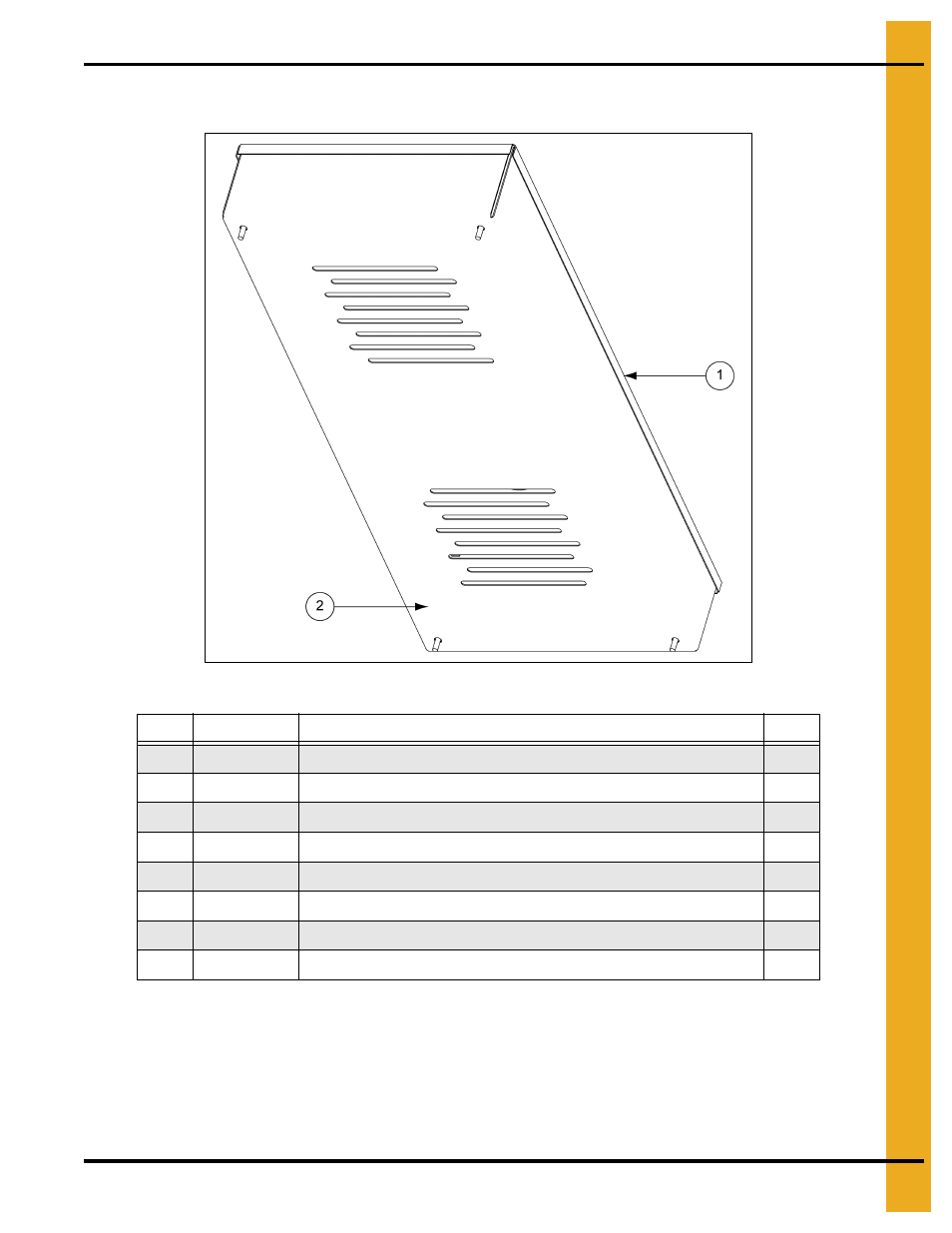 Belt guard assembly ta5 (8120214), Parts list | Grain Systems Bucket Elevtors, Conveyors, Series II Sweeps PNEG-1128 User Manual | Page 75 / 110