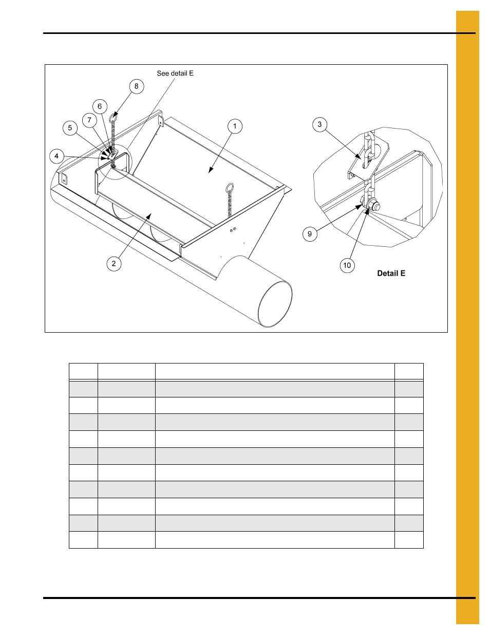 12" (7 gauge) 42-1/2" inlet dump hoppers (8120121), Parts list | Grain Systems Bucket Elevtors, Conveyors, Series II Sweeps PNEG-1128 User Manual | Page 89 / 110