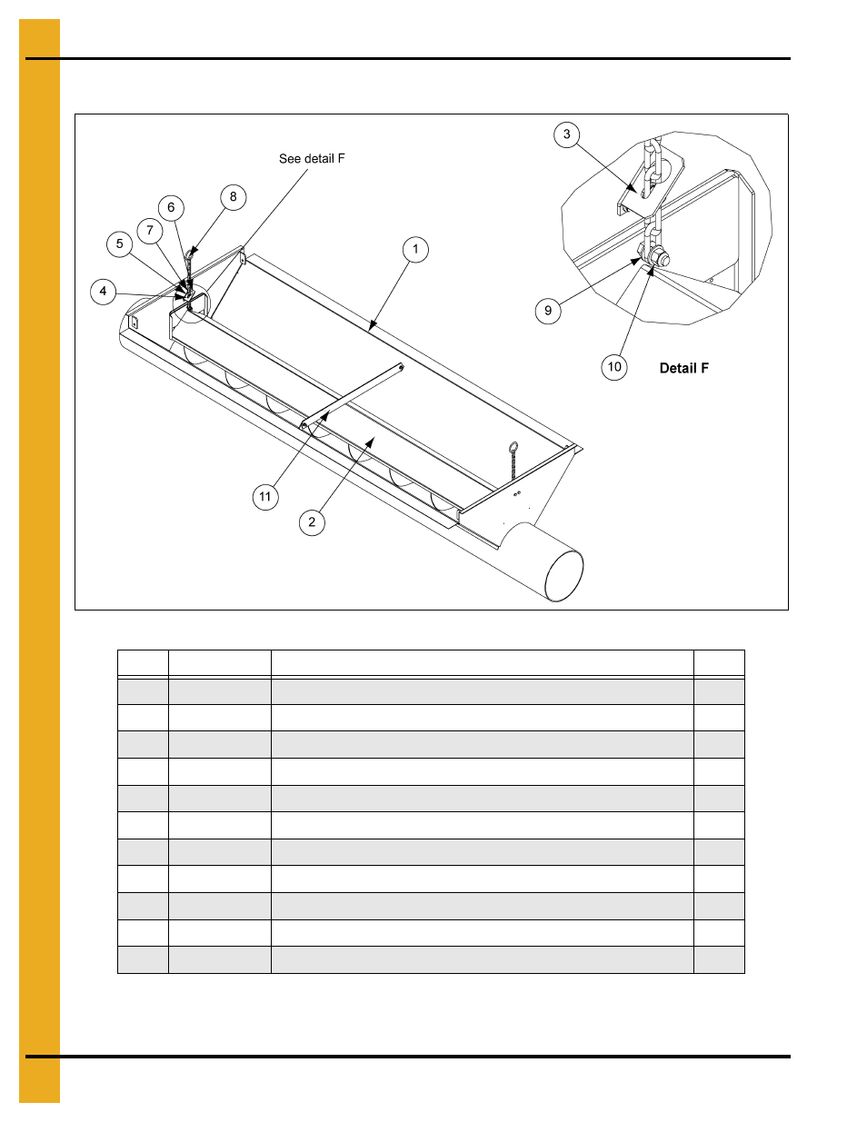 Parts list | Grain Systems Bucket Elevtors, Conveyors, Series II Sweeps PNEG-1128 User Manual | Page 90 / 110