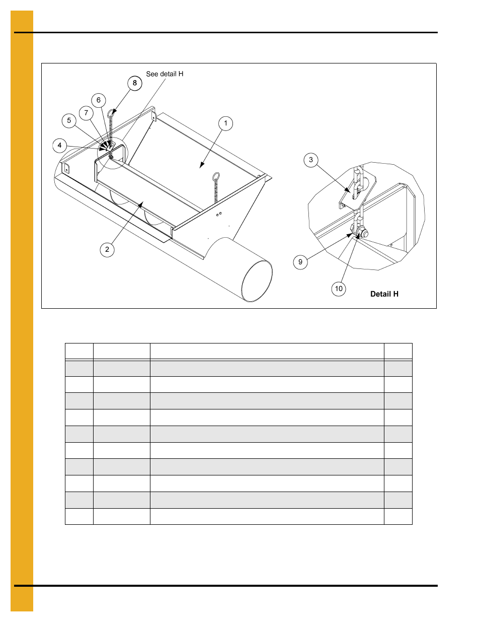 Parts list | Grain Systems Bucket Elevtors, Conveyors, Series II Sweeps PNEG-1128 User Manual | Page 92 / 110