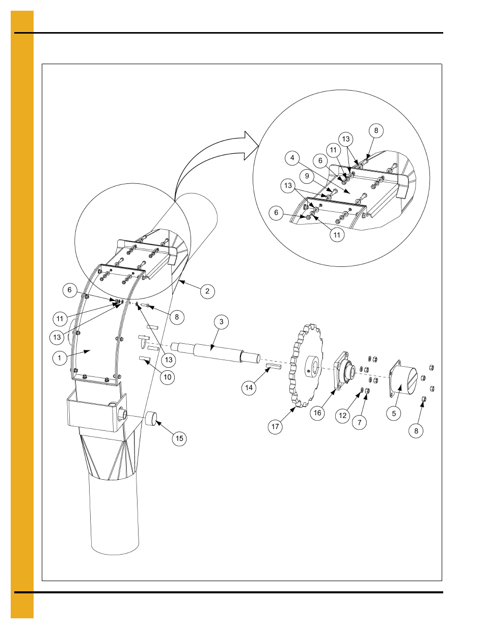 8" and 10" standard corner | Grain Systems Bucket Elevtors, Conveyors, Series II Sweeps PNEG-1128 User Manual | Page 96 / 110