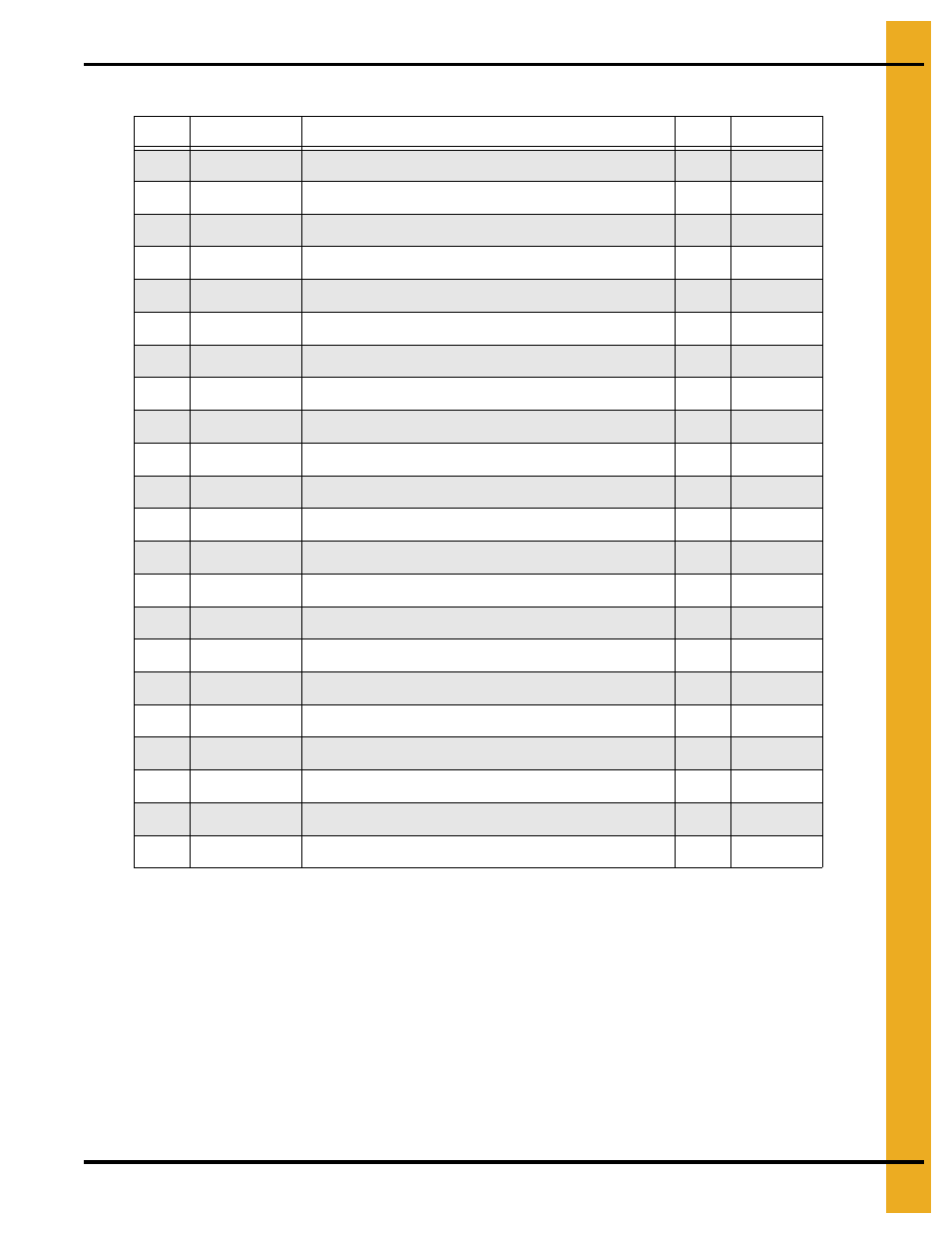 Parts list | Grain Systems PNEG-1776 User Manual | Page 39 / 50