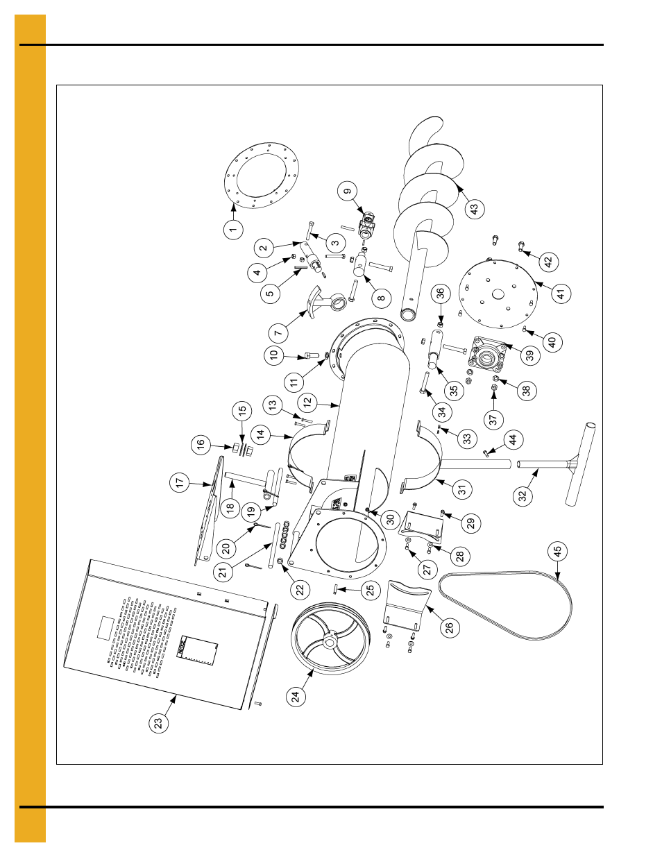 8" to 10" 25° unloader parts | Grain Systems Unload Augers PNEG-1430 User Manual | Page 34 / 40