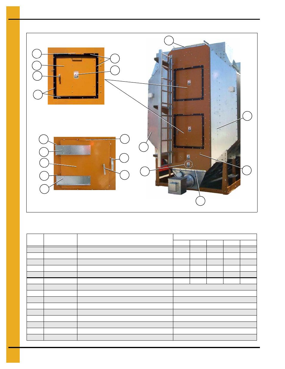 Rear end panels and rear access door, Bottom module | Grain Systems PNEG-1471 User Manual | Page 22 / 86