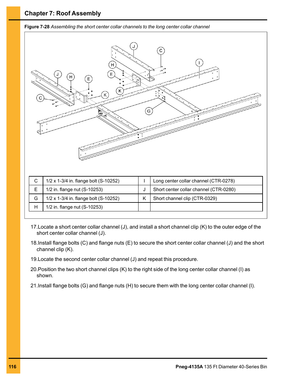 Chapter 7: roof assembly | Grain Systems Tanks PNEG-4135A User Manual | Page 116 / 190