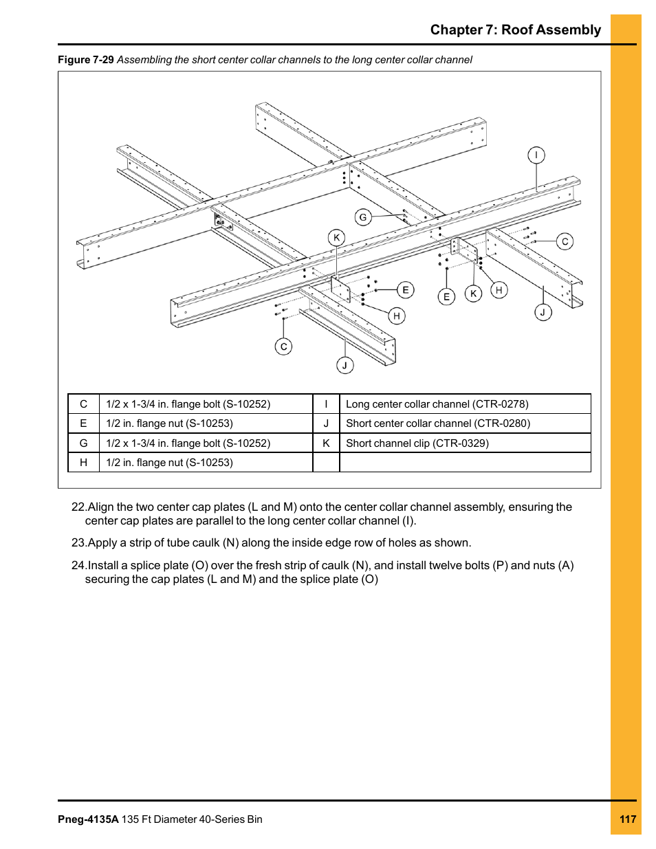 Chapter 7: roof assembly | Grain Systems Tanks PNEG-4135A User Manual | Page 117 / 190