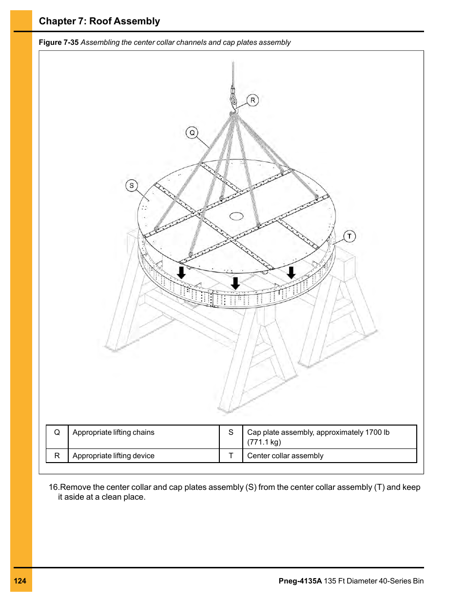 Chapter 7: roof assembly | Grain Systems Tanks PNEG-4135A User Manual | Page 124 / 190