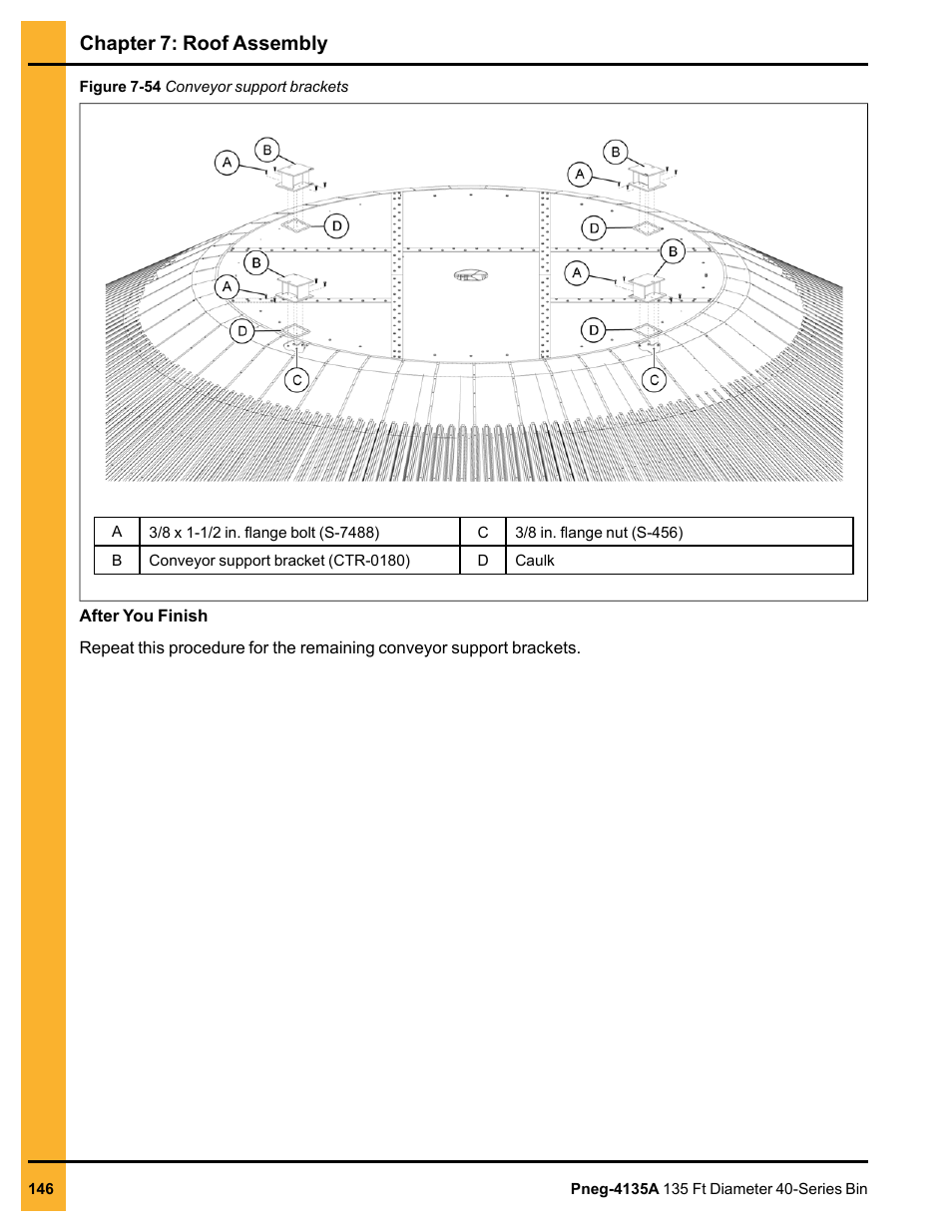 Chapter 7: roof assembly | Grain Systems Tanks PNEG-4135A User Manual | Page 146 / 190