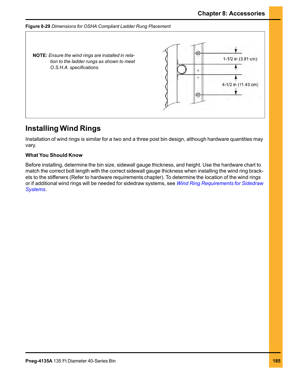 Installing wind rings | Grain Systems Tanks PNEG-4135A User Manual | Page 185 / 190