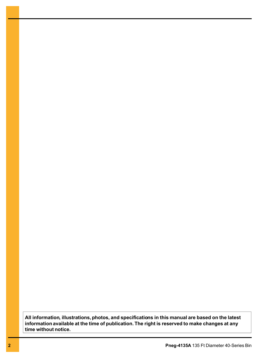 135 ft diameter bin — alphaconstruction manual | Grain Systems Tanks PNEG-4135A User Manual | Page 2 / 190