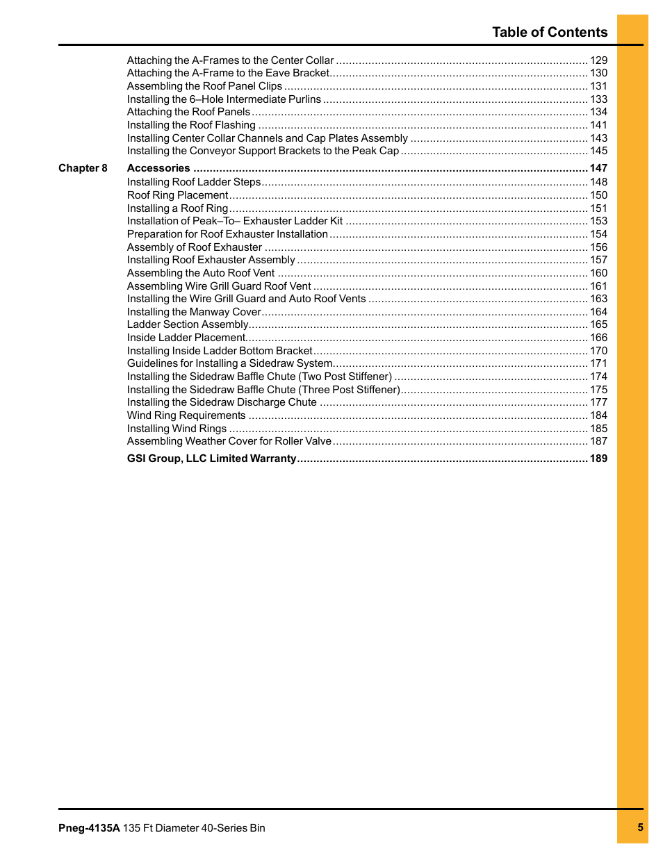 Grain Systems Tanks PNEG-4135A User Manual | Page 5 / 190