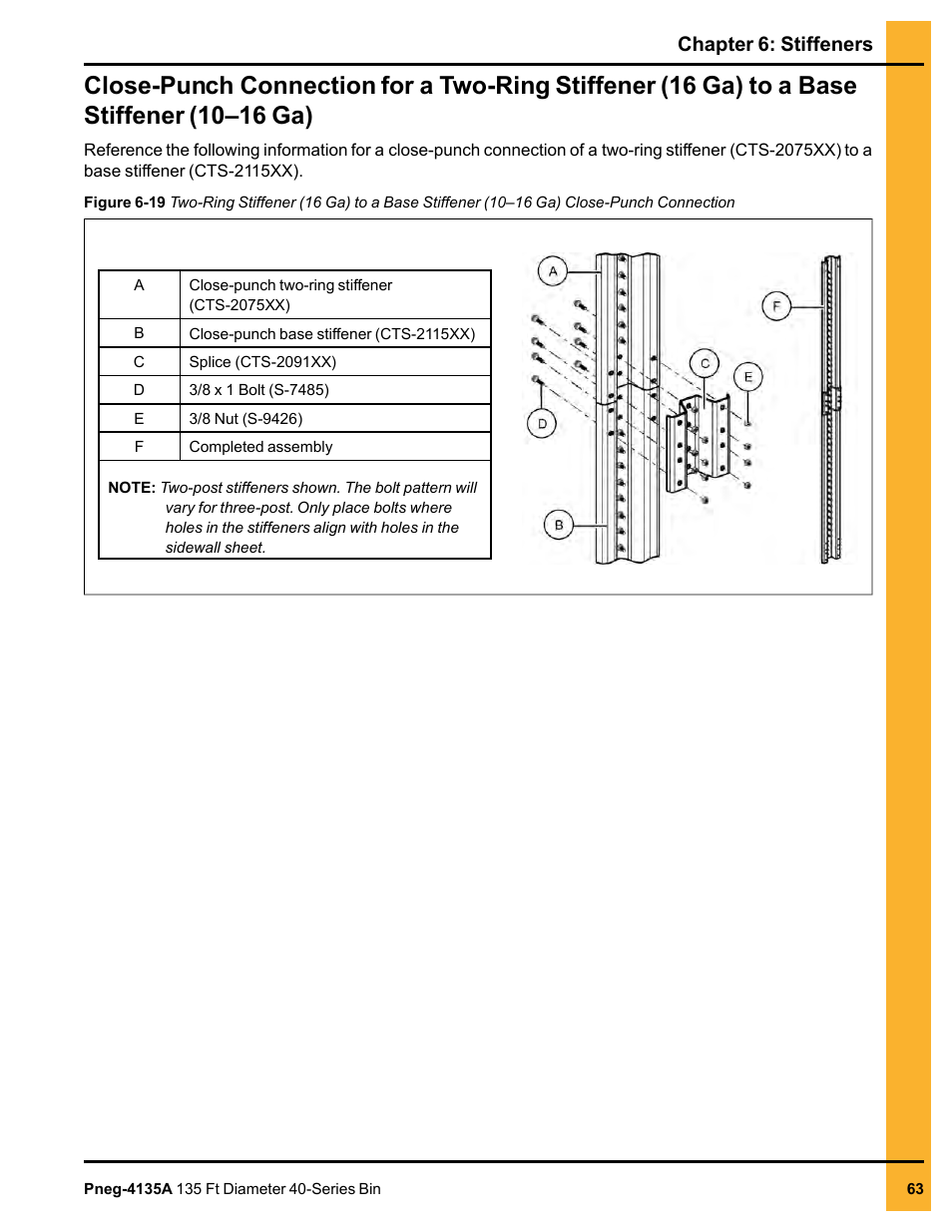 Chapter 6: stiffeners | Grain Systems Tanks PNEG-4135A User Manual | Page 63 / 190